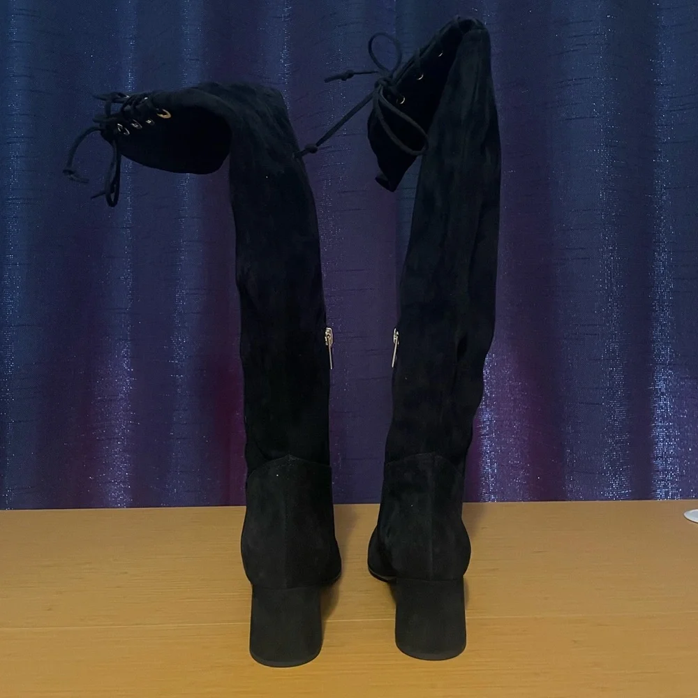 AGL Scarlet Lace Up ZIP High Heel Dress Boots